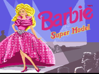 Barbie Super Model title screen for Super Nintendo